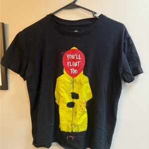Black Graphic Tee with Yellow and Red Design